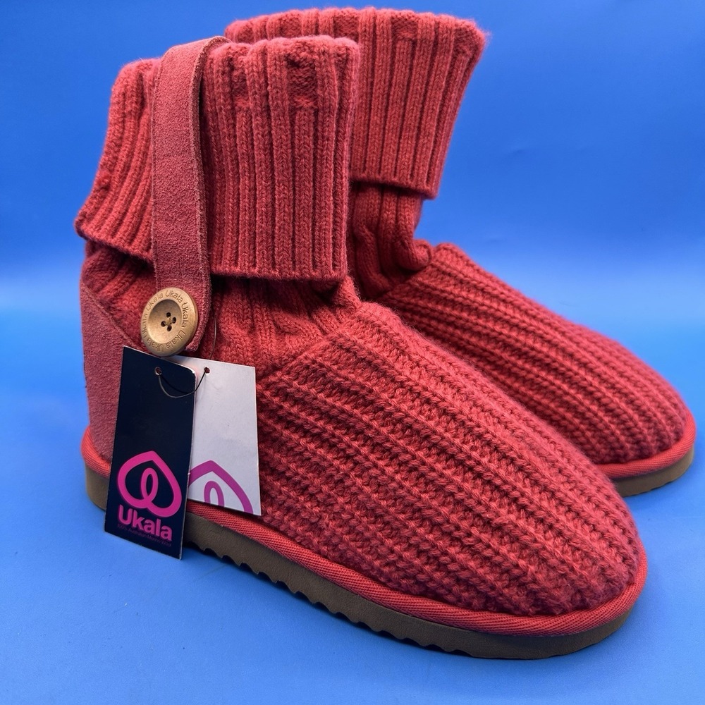 SAMPLE/DEFECT Ukala Women's Strawberry Pink Adele Slipper Boots - Size US 7